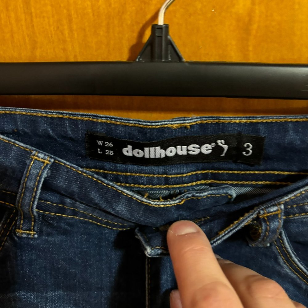 dollhouse distressed cropped Farrah‎ jeans size 3 - Picture 4 of 16